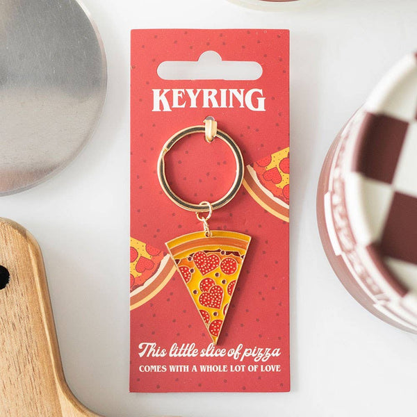 Sleutelhanger met pizzapunt