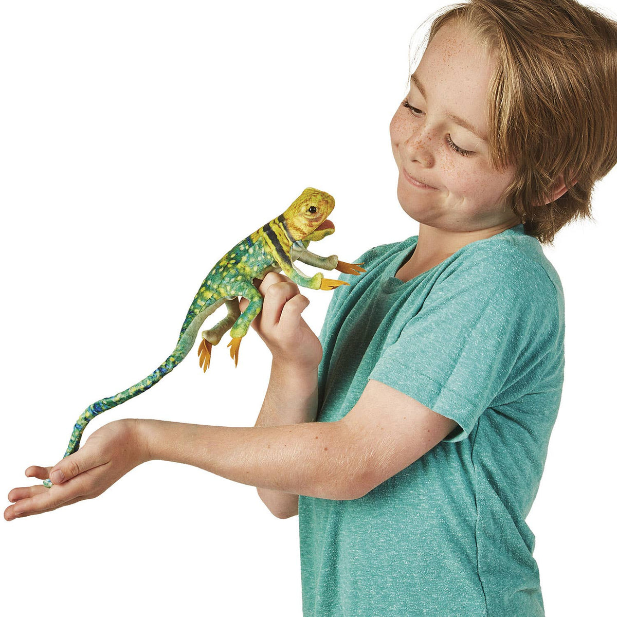 Marionnette à Doight Lézard à Collier