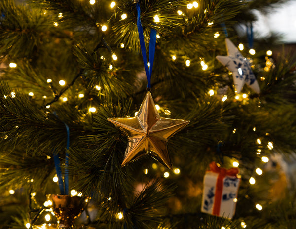 Gouden ster kerstdecoratie