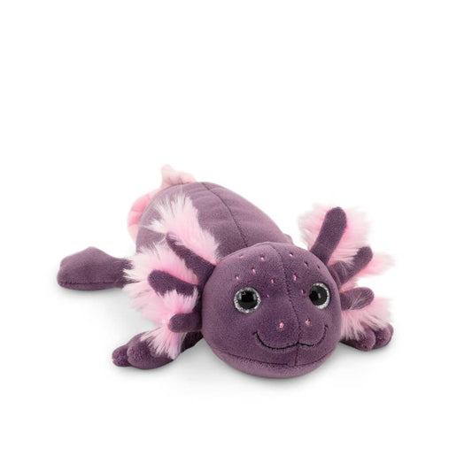 Purple axolotl plush toy, 20 cm
