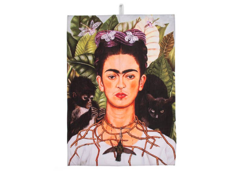 Frida Kahlo Tea Towel – Lovely Painted Self-Portrait