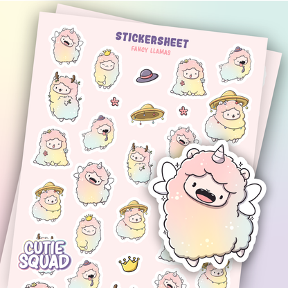 Cute Llama | Sticker Sheet