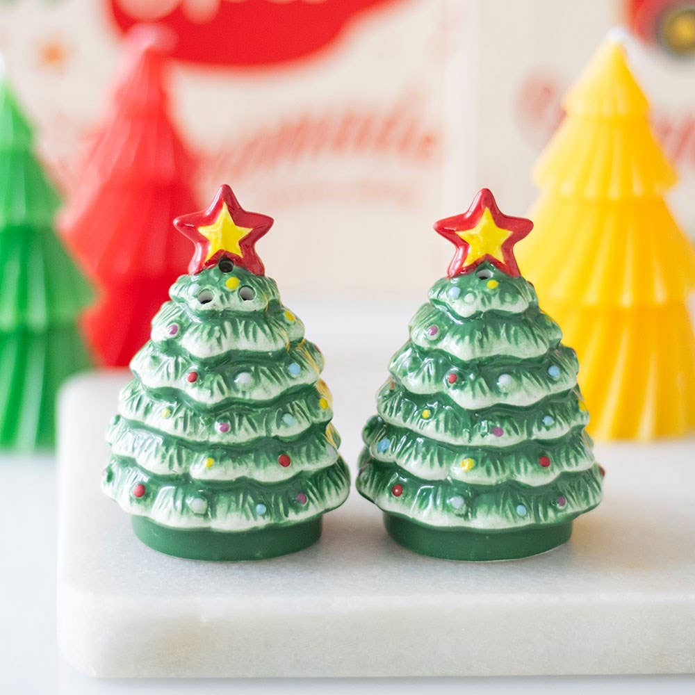 Salière et poivrière Sapins de Noël
