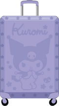 Valise rigide Kuromi étoiles violet clair