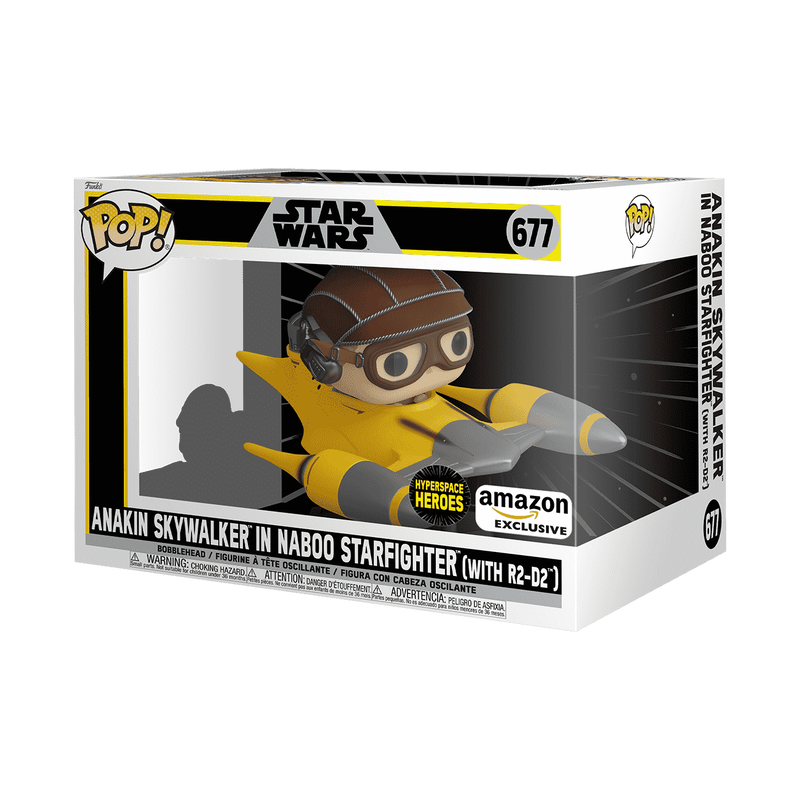 Pop! Rides Super Deluxe Anakin Skywalker dans Naboo Starfighter (avec R2-D2)