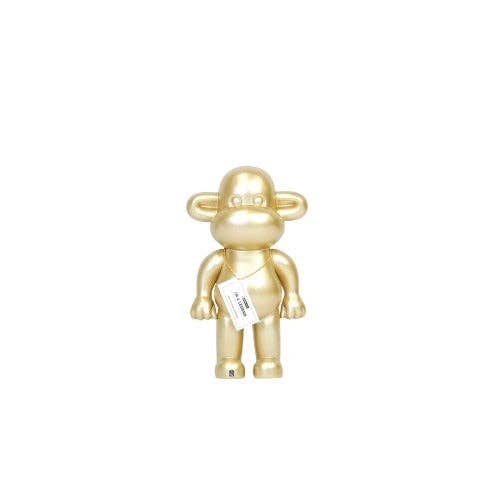 Ornement - Figurine Singe 'La Légende' - Résine - Or - 20,5x13,5x35cm