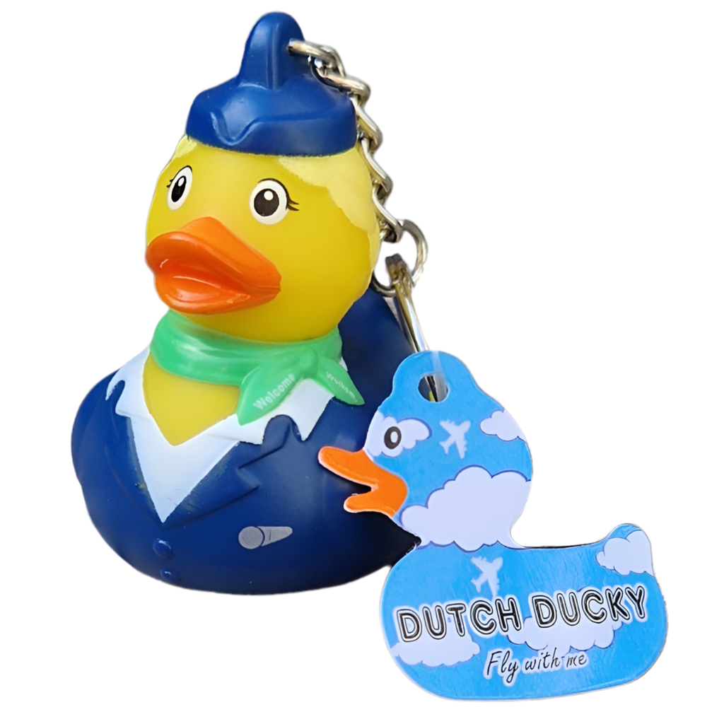 Porte-clés Canard Hôtesse de l'air Blonde