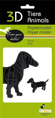 3D Paper Model - Dachshund