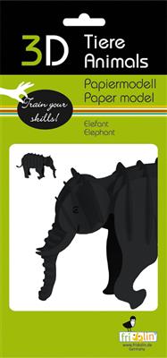 3D Paper Model - Elephant