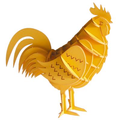 3D Paper Model - Rooster