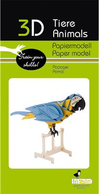 3D-papieren model - Papegaai