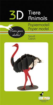 3D Papieren Model - Autruche