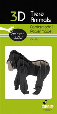 3D Paper Model - Gorilla