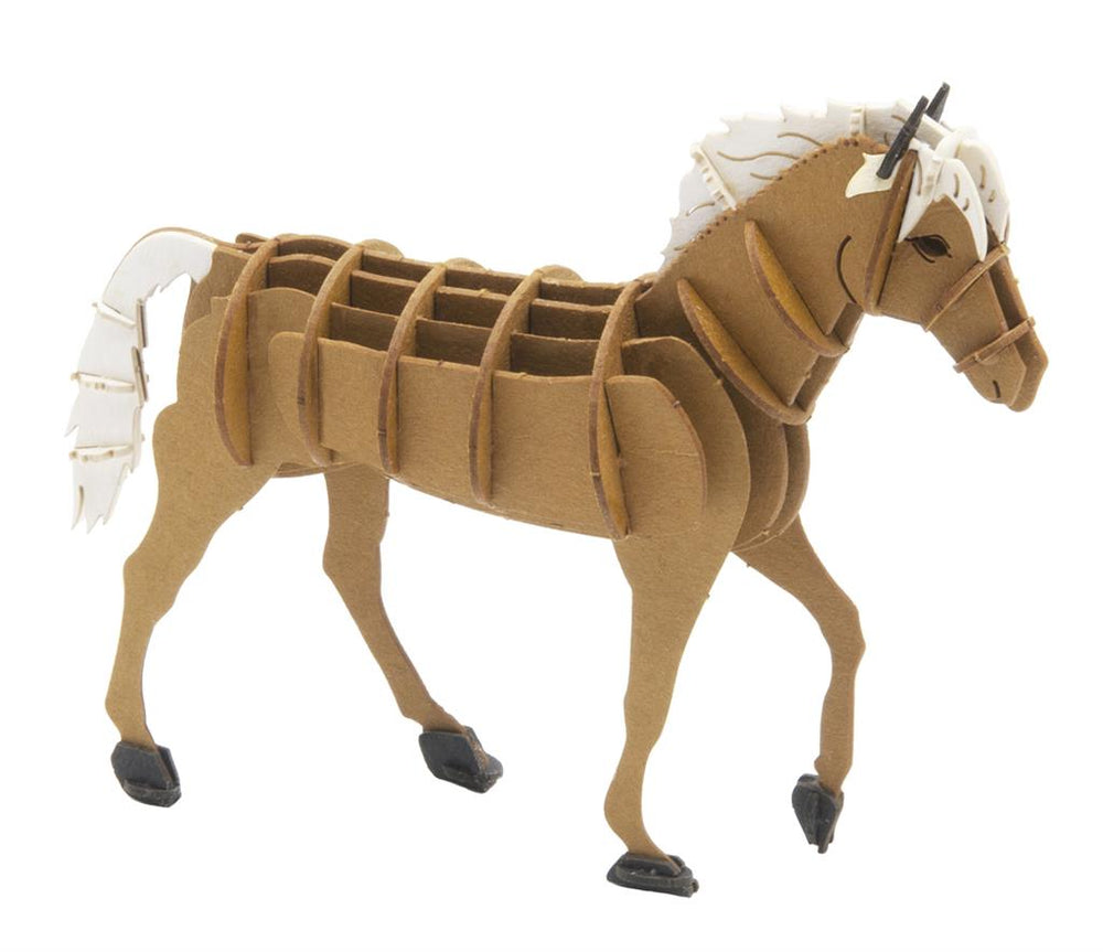 Modèle en Papier 3D - Cheval Haflinger