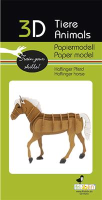 3D-papieren model - Haflingerpaard