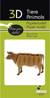 3D Papieren Model - Vache Brune
