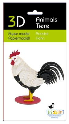 3D Paper Model - Rooster