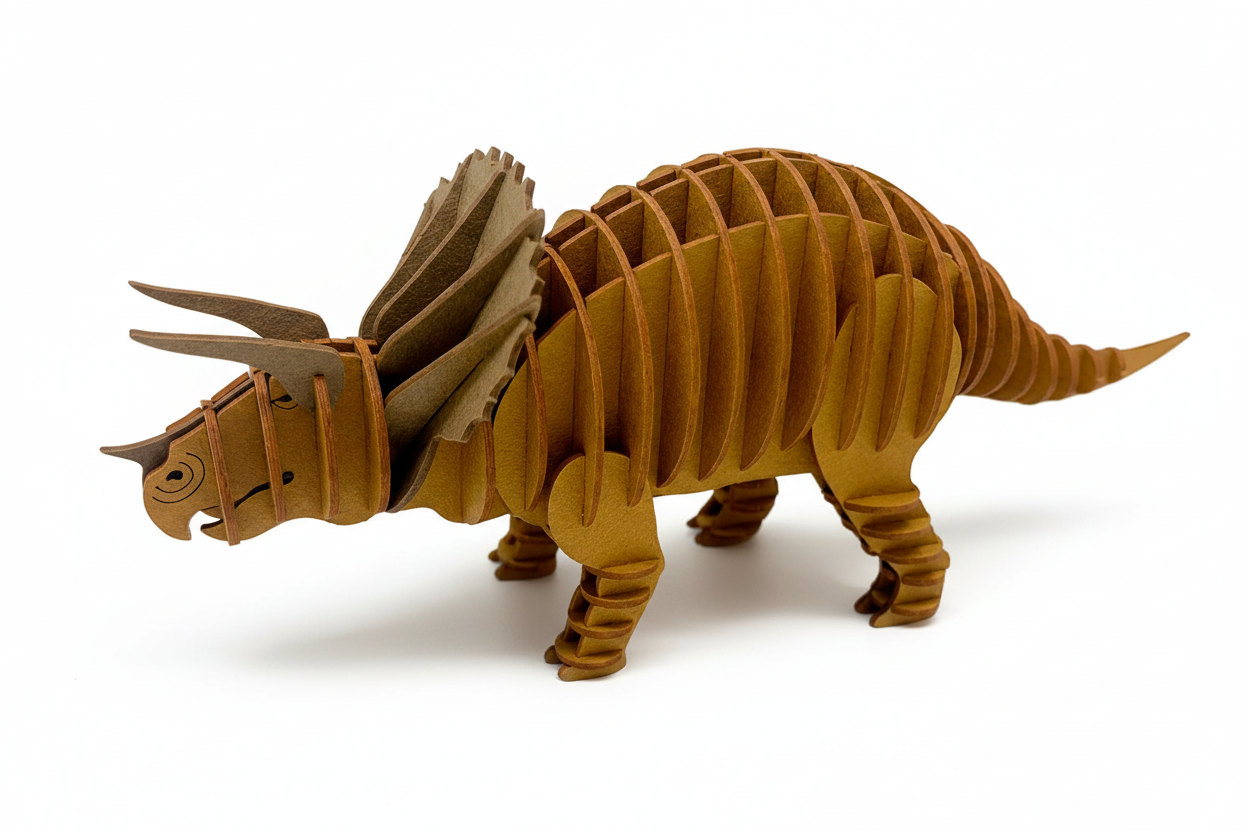 Modèle En Papier 3D - Tricératops