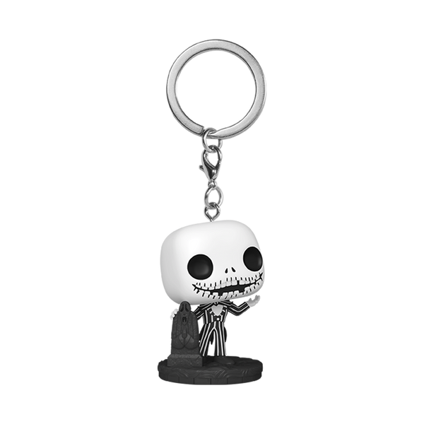 pop keychain jack skellington in graveyard