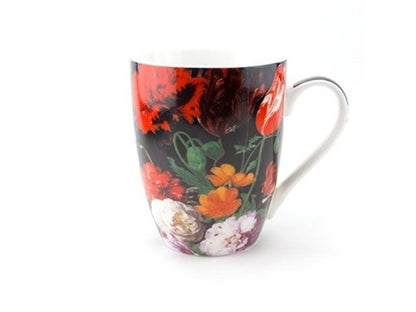 Boxed cup, De Heem, floral still life
