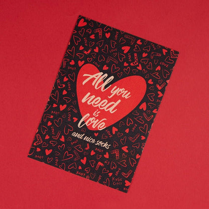 Coffret Cadeau 4 paires de chaussettes "All Your Need Is Love"