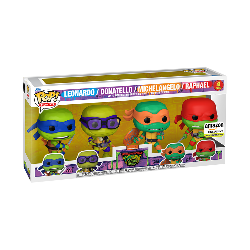 Pop! Teenage Mutant Ninja Turtles (Mutant Mayhem) 4-pack 
