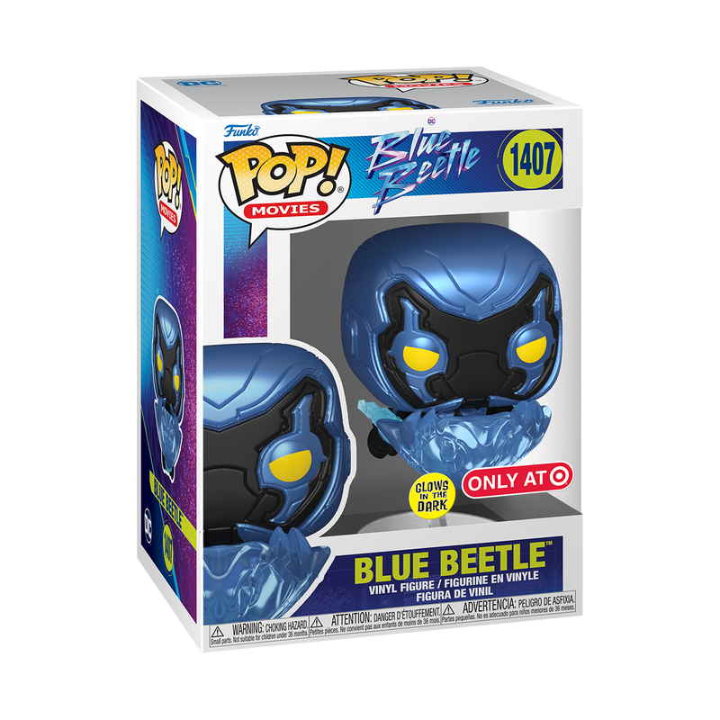 pop blue beetle flying glow 1407