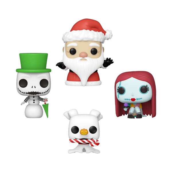 Funko NBX - Pocket Pop! 4 Pack- Tree Holiday – L'Étrange Noël de monsieur Jack