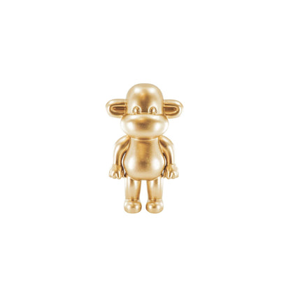 Ornament - Aapje beeldje 'De Legende' - Polyhars - Goud - 11x7x19cm