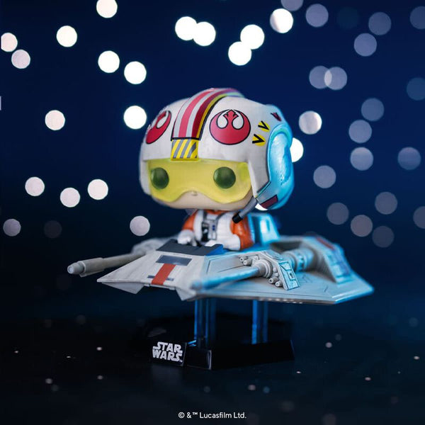 Funko Pop! Rides Super Deluxe Luke Skywalker dans T-47 Airspeeder – Star Wars