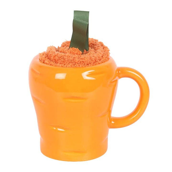 Ensemble de tasse et chaussettes en forme de carotte