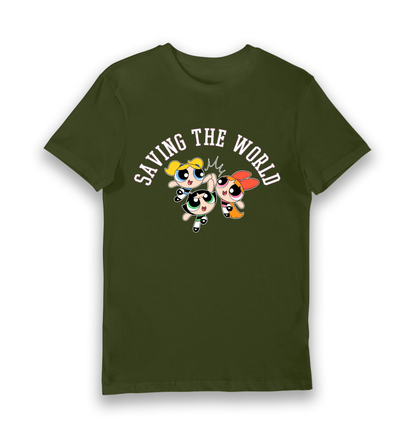 T-shirt adulte Powerpuff Girls Saving the World