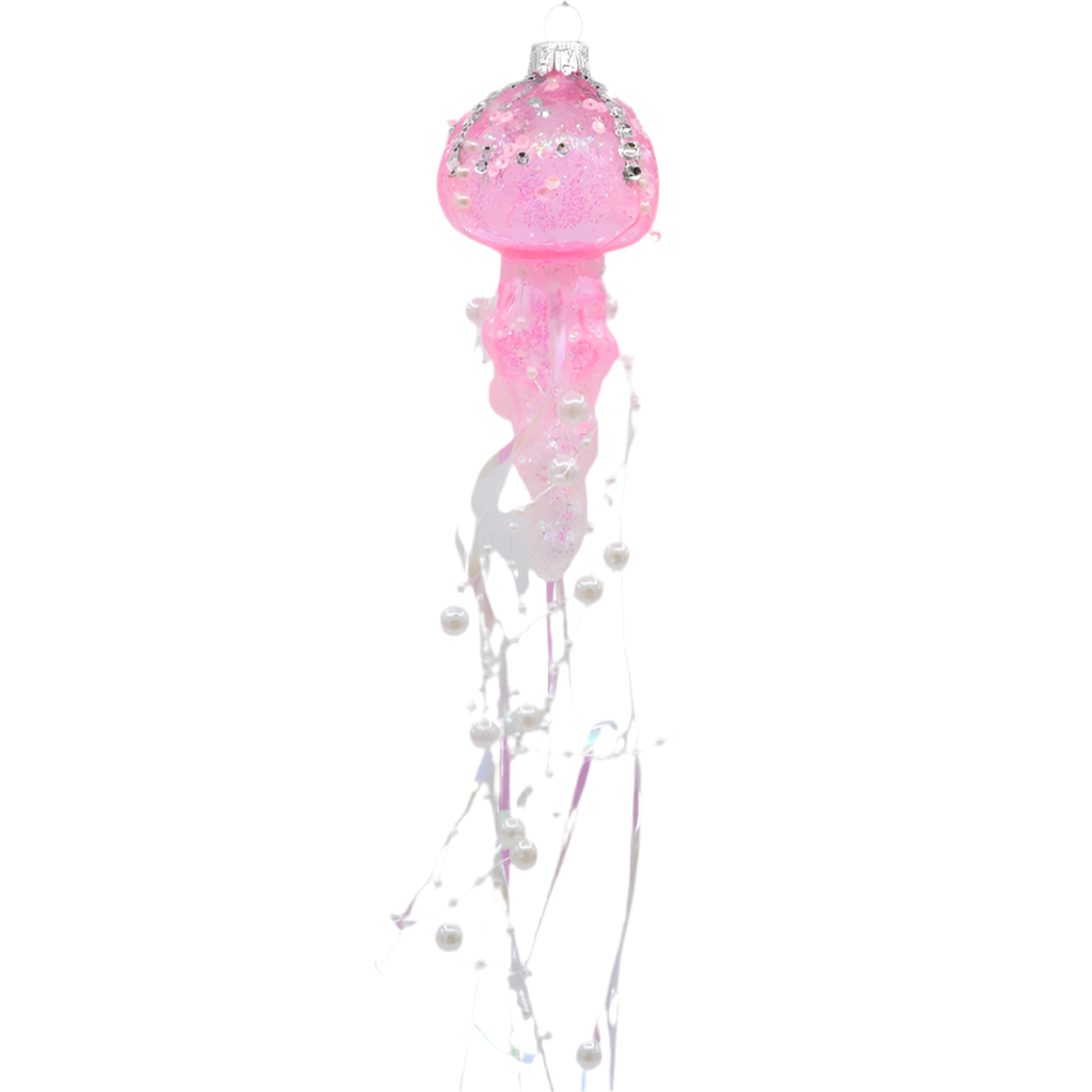 Roze kwallenkerstbal