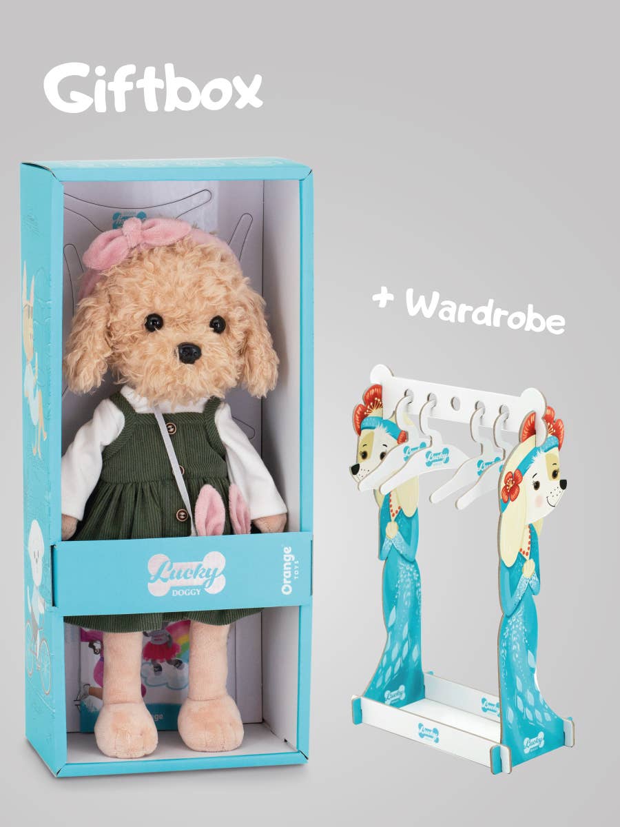 Poupée chien Lucky Fendi : Voyage à Paris-38cm