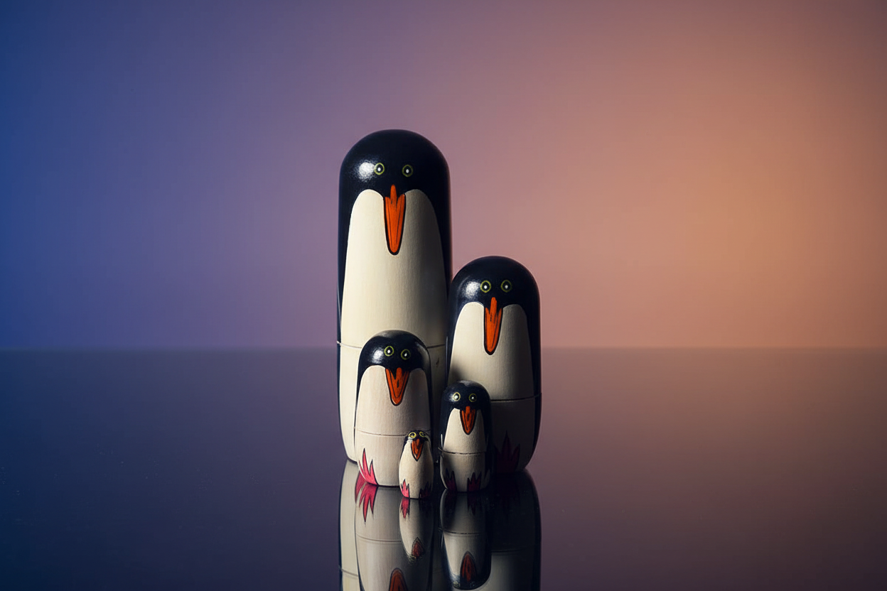 Russische pop pinguïn