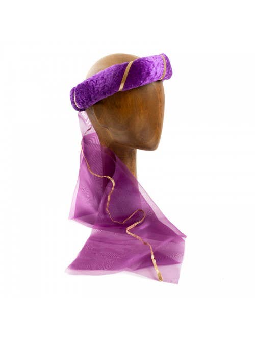 BANDEAU DE PRINCESSE KROWN VIOLET VELVET - KALID MEDIEVAL