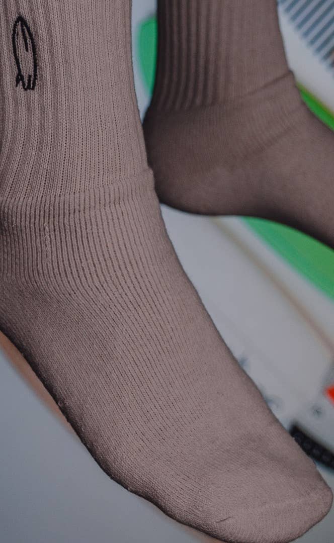 Embroidered Sports Socks - Surfboard