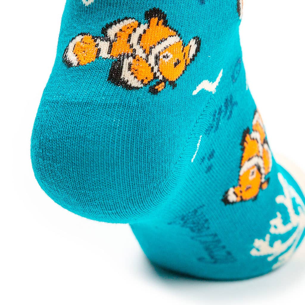 Kids' Cotton Socks, Durable and Fun - Clownfish