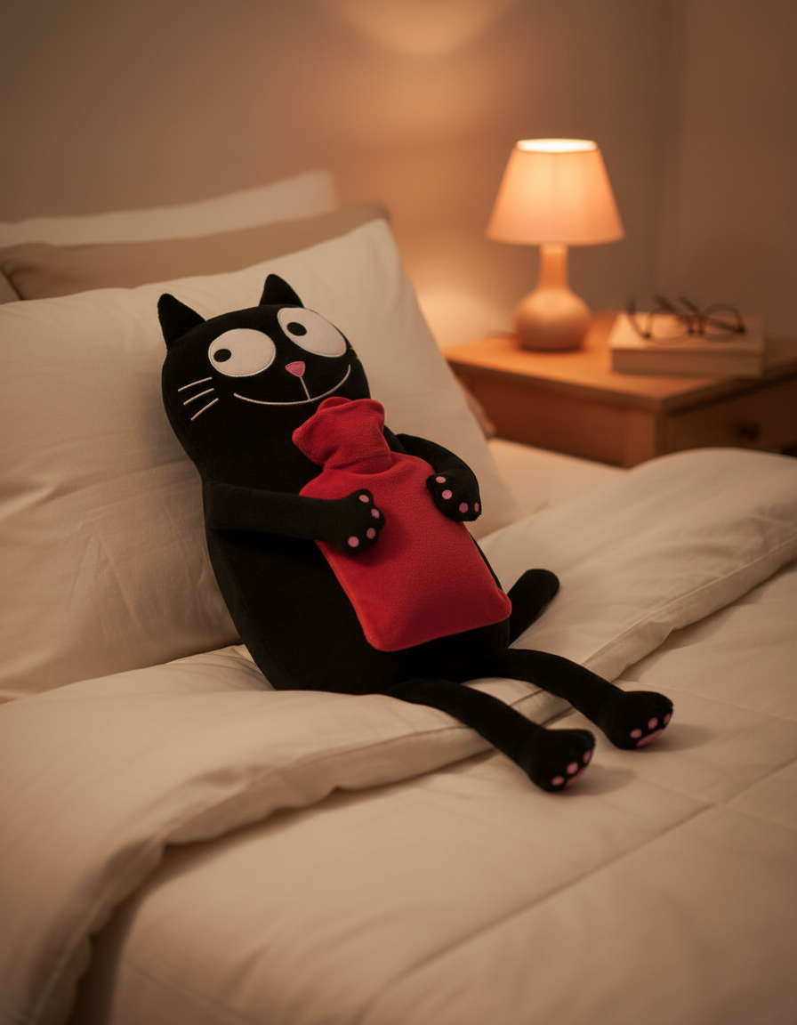 Warmwaterkruik - Ed, de kat