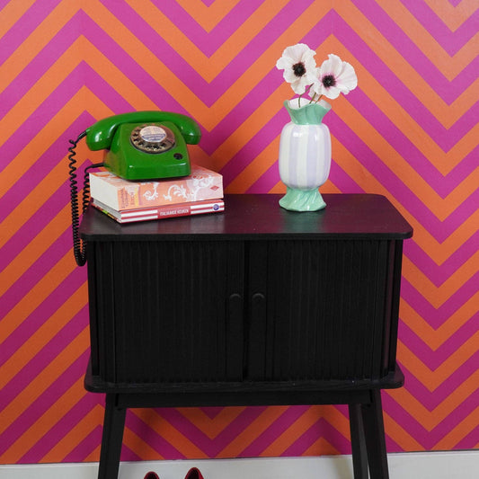 Vaas - Bonbon Toffee Bloemenvaas - Mint/Lila - 9,5x9,5x21cm