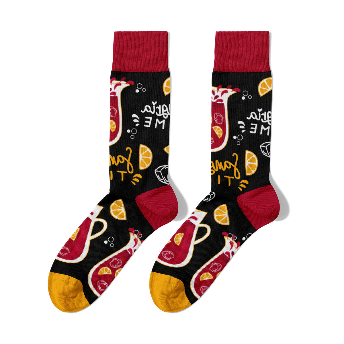 Chaussettes Souvenir, Sangria, Coton Bio Et Noires