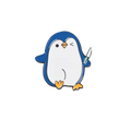 Pin's Pingouin avec Couteau
