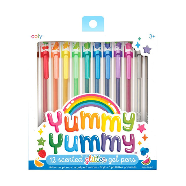 Set van 12 glitter- en geurgelpennen