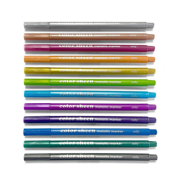 Set van 12 metallic stiften