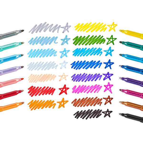 Set van 15 glittermarkers