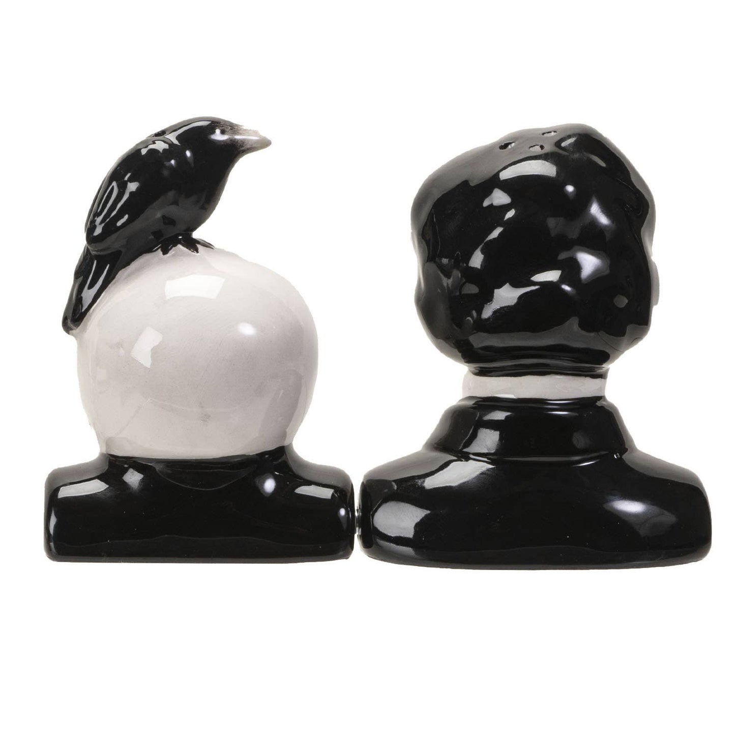 Edgar Allan Poe keramische zout- en peperstrooier set