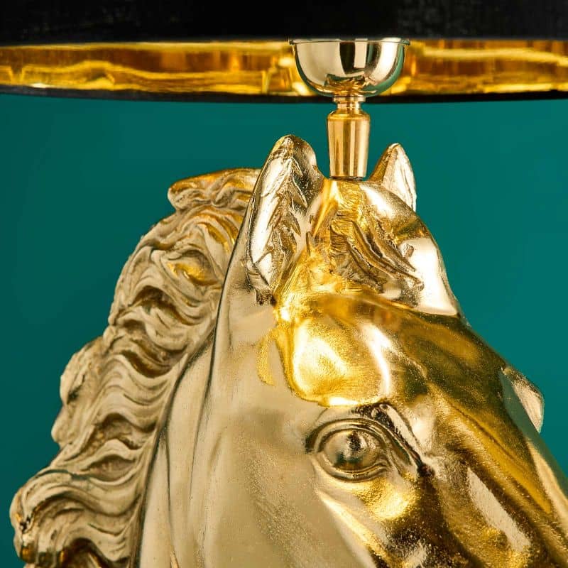 Lampe de table Cheval Or