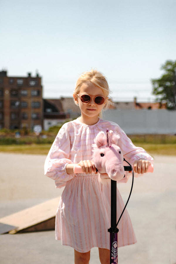 Accessoire tête de licorne rose pour vélo ou trottinette enfant - Wild & Soft