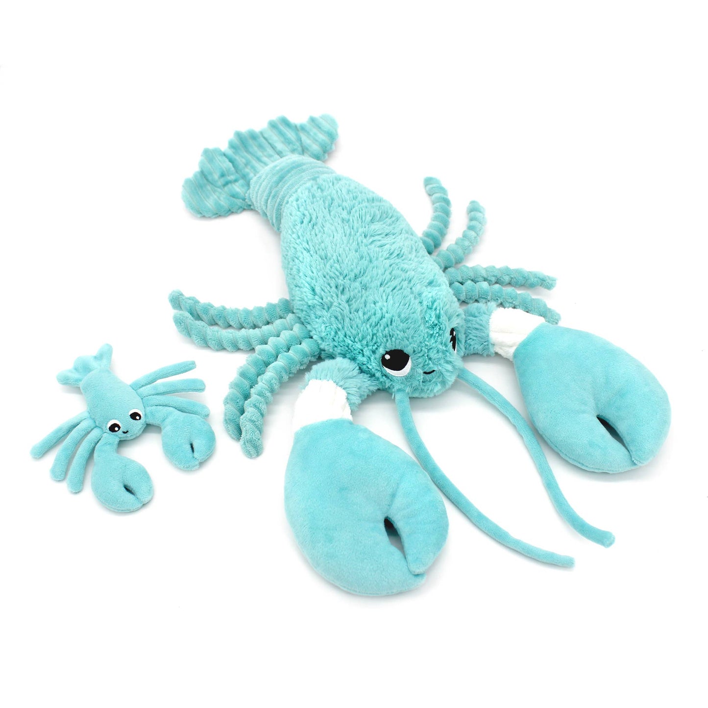 Peluche Ptipotos Maman et Bébé Homard - Bleu Aqua