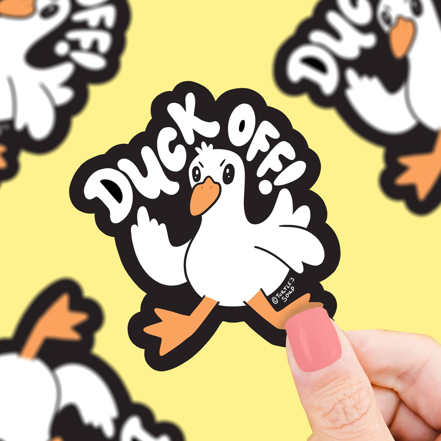 “Duck Off” Duck Sticker